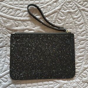 Black Glitter Wristlet/Clutch